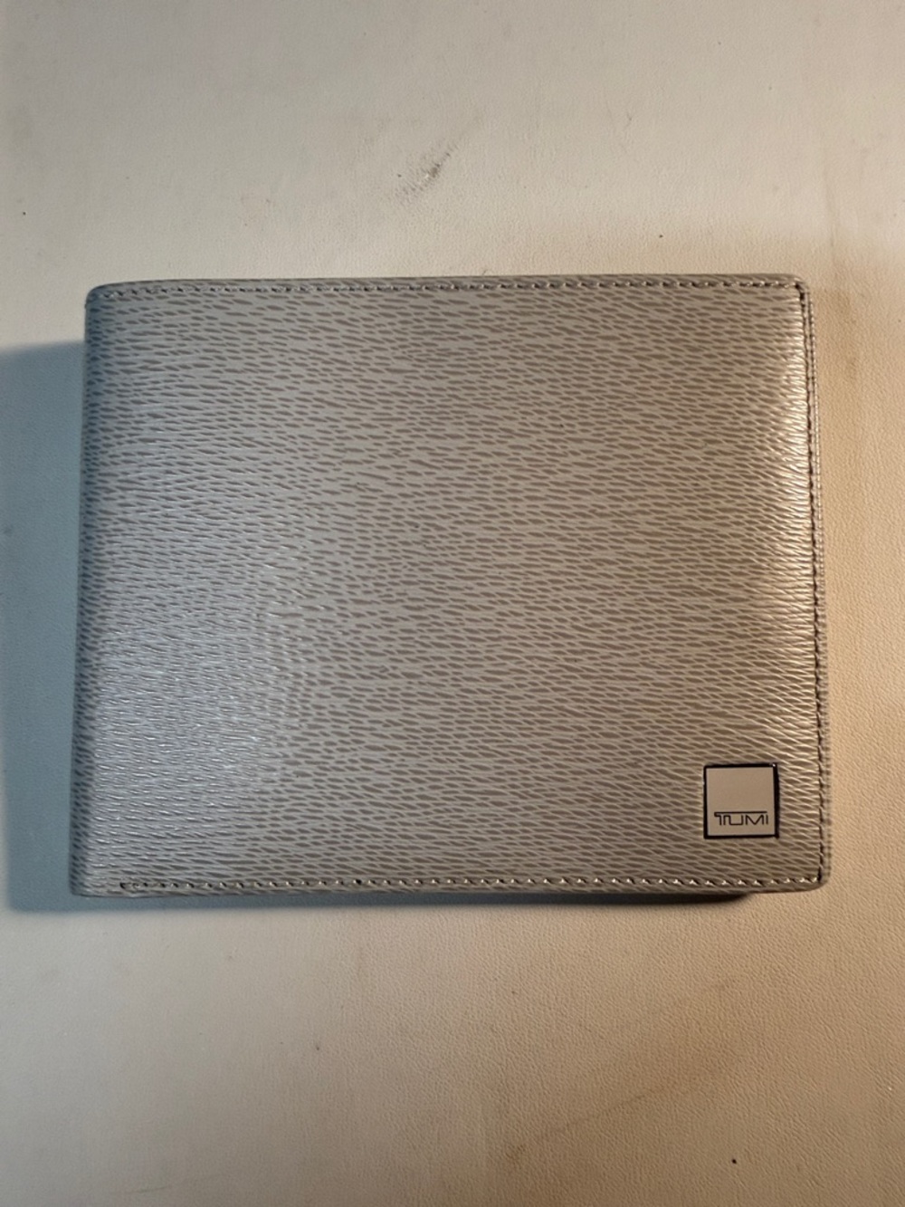 Tumi Monaco Mens Double Textured Leather Bifold Wallet